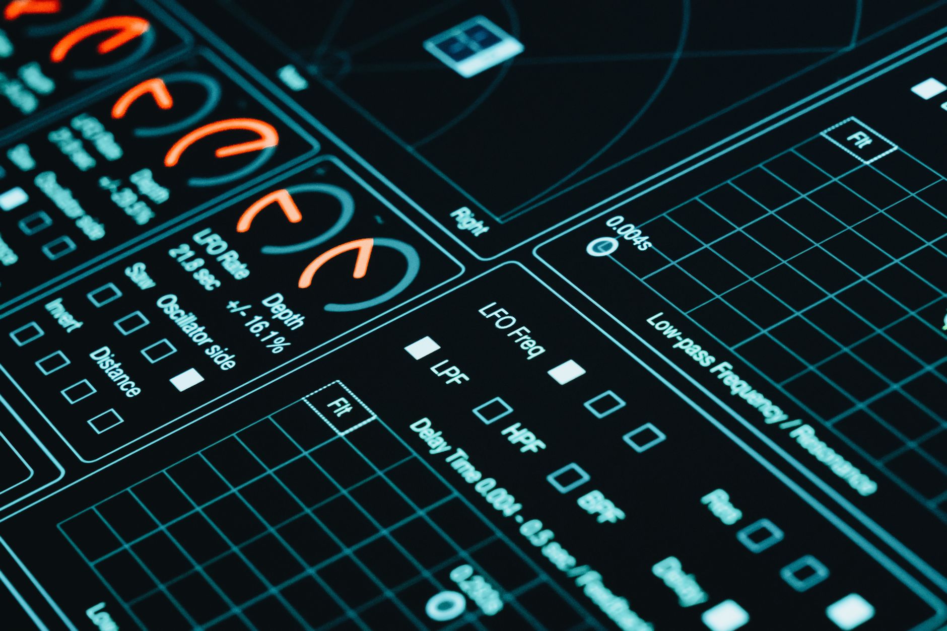 A glowing digital city grid overlapping with a mechanical factory assembly line.